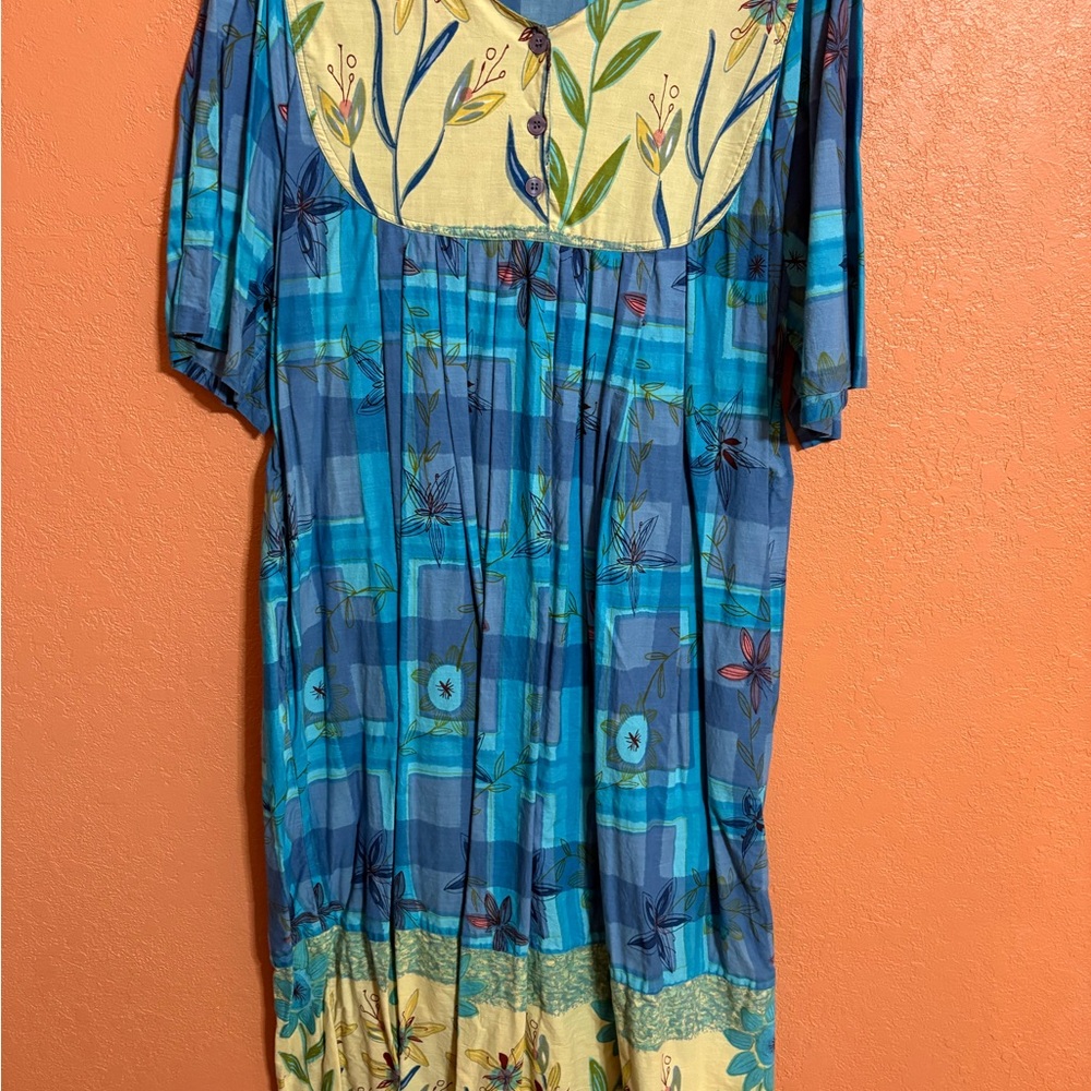Floral Blue Maxi Dress